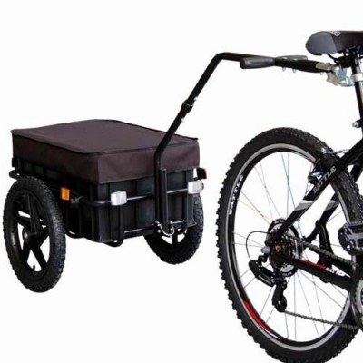 Bicycle cargo trailer with moveable box and cover, 2 in 1 box cargo trailer manufacture sell luggage cargo trailer